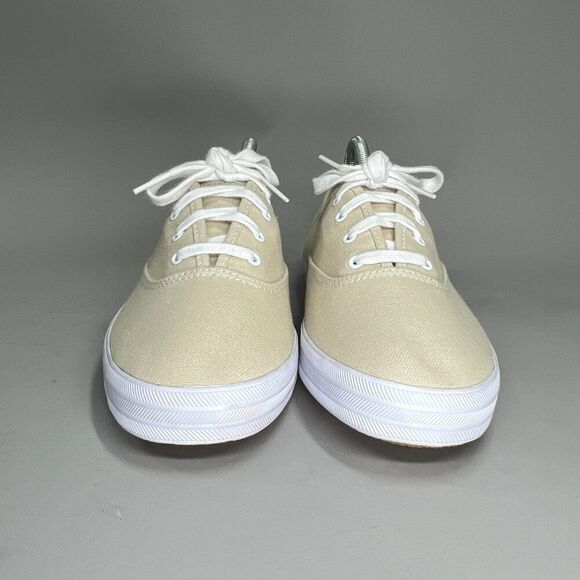 Keds Champion Sneakers Women's Size 9.5 Cream Canvas Low Casual Summer Shoes - Picture 2 of 12